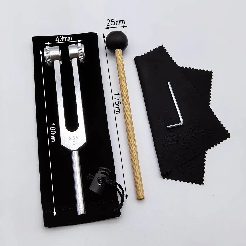 128 /512Hz Chakra Healing MassageTuning Fork Set,Aluminum Alloy Tuning Forks Used for Sound Therapy Yoga Meditation Accessory