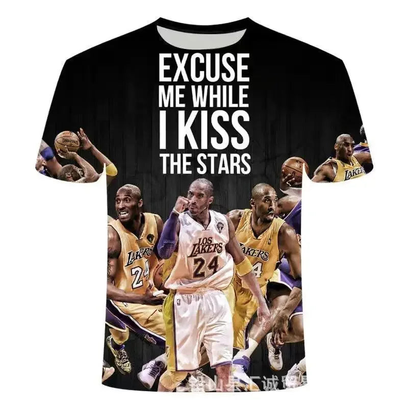 24/25 Hot Selling Fashion Michael J-Jordan Basketball-N-nbaT T-shirt Sports Top Short Sleeved 3D Printed Quick Drying T-shirt