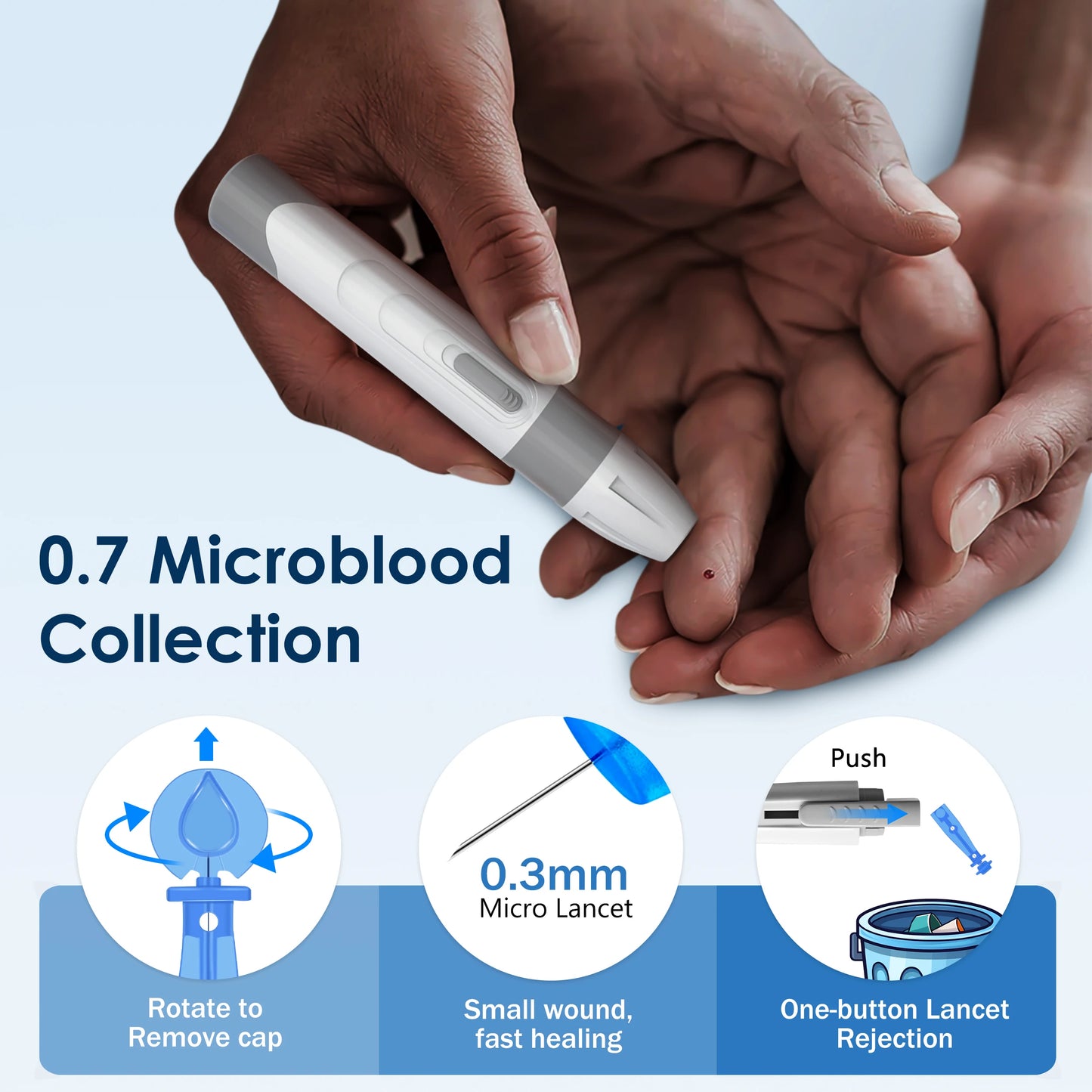 LinkSun G-425-1 Blood Glucose Meter 50/100 pcs Test Strips and Lancets Diabetes Medical  Glucosemeter Testing Blood Sugar Tester