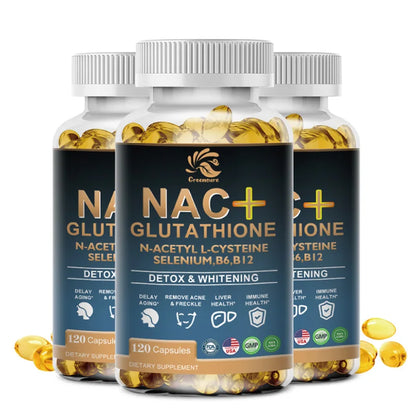 NAC Glutathione Capsules N-Acetyl Cysteine 1200 mg Support for Liver, Lung | Amino Acid, Increases Glutathione