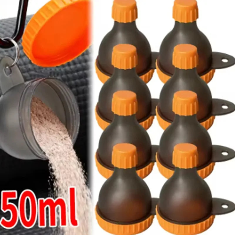 50ML Protein Powder Dispenser Box Portable Fitness Supplement Container Funnel Sports powder box Leak-Proof Case For Hiking