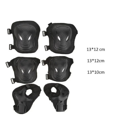 Women Men Elbow Wrist Knee Pads Protective Gear Set Skate Roller Cycling Bike 6pcs set of roller skating ice protection knee pad