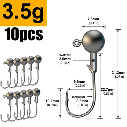 1g 2g 3g 4g 5g 10g 20g 22g 25g 28g crank Jig head hook fishing hook head Jig lure hard bait soft worm jig hook for fishing