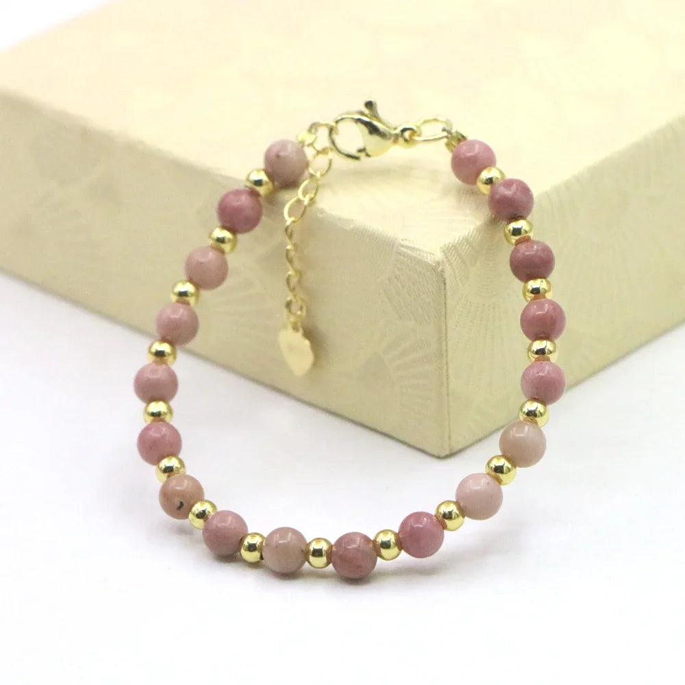 Fashion Lovely Baby Baptism Bracelet Natural Stone Crystal Lobster Clasp Parts Yoga Christmas Wedding Girls Gift Jewelry Charm