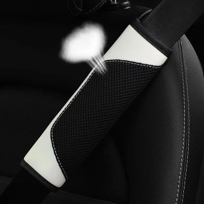 A Three-dimensional Mesh Cloth Leather Breathable Car Seat Belt Shoulder Strap Cover Insurance Strap Cover Automotive Supplies
