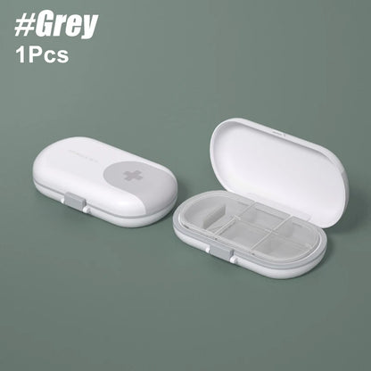 1PCS Portable Medicine Cutter 2-in-1 Pill Splitter & Case with Plastic Blade for Small or Large Pills, Travel Pill Crusher