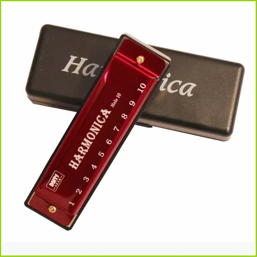 Harmonica Key of C 10 Hole Diatonic Harmonica C with Case for Beginner Students Kids Gift with Case