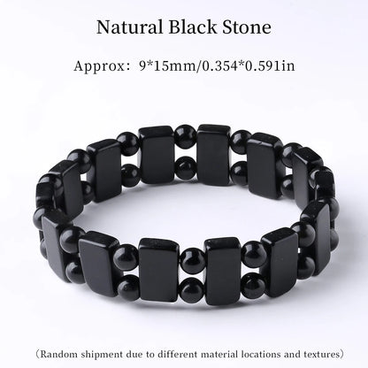 JD 10x14mm Natural Multilcolor Amethyst Crystal Stone Square Beads Bangle Charms Yoga Men Women Meditation Amulet Wrist Bracelet