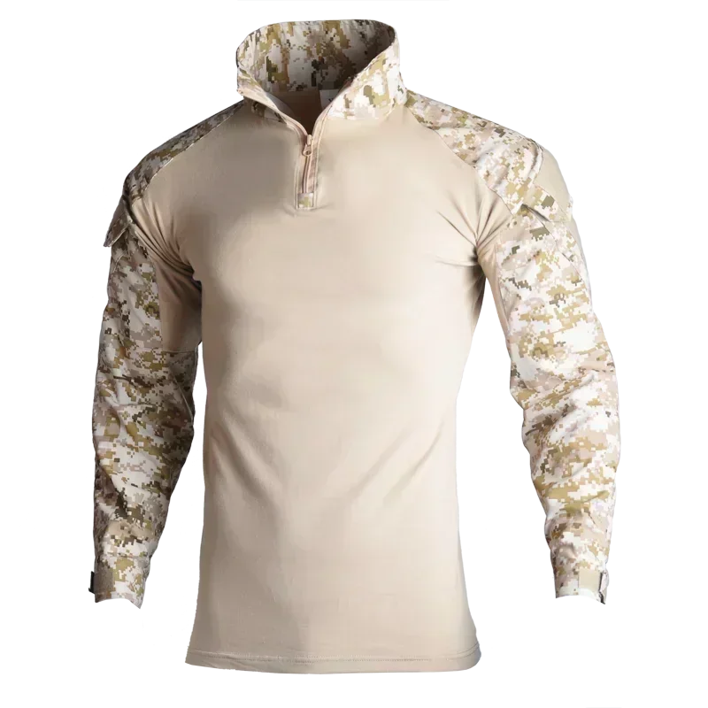 Camouflage Tactical Uniform Hunting Shirts Pants with Elbow Knee Pads Outdoor Hiking Training Frog Sets Clothing Ghillie Suits