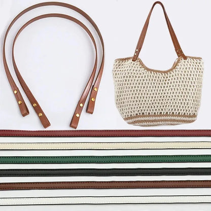 Handmade DIY Bag Straps Premium PU Leather Handles with Customizable Length Detachable Shoulder Strap Kits for Handbag Making