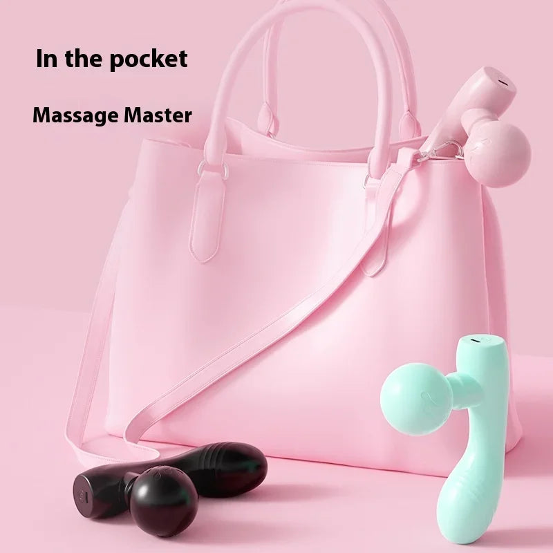 Hot Sale Double-ended Fascia Gun 4 Gear Silent Mini Portable Massager for Relaxing Whole Body Muscles Depth Vibration Relaxing