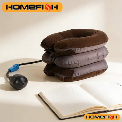 Inflatable Neck Stretcher Cervical Traction Device – Neck Brace Support for Home & Office Use