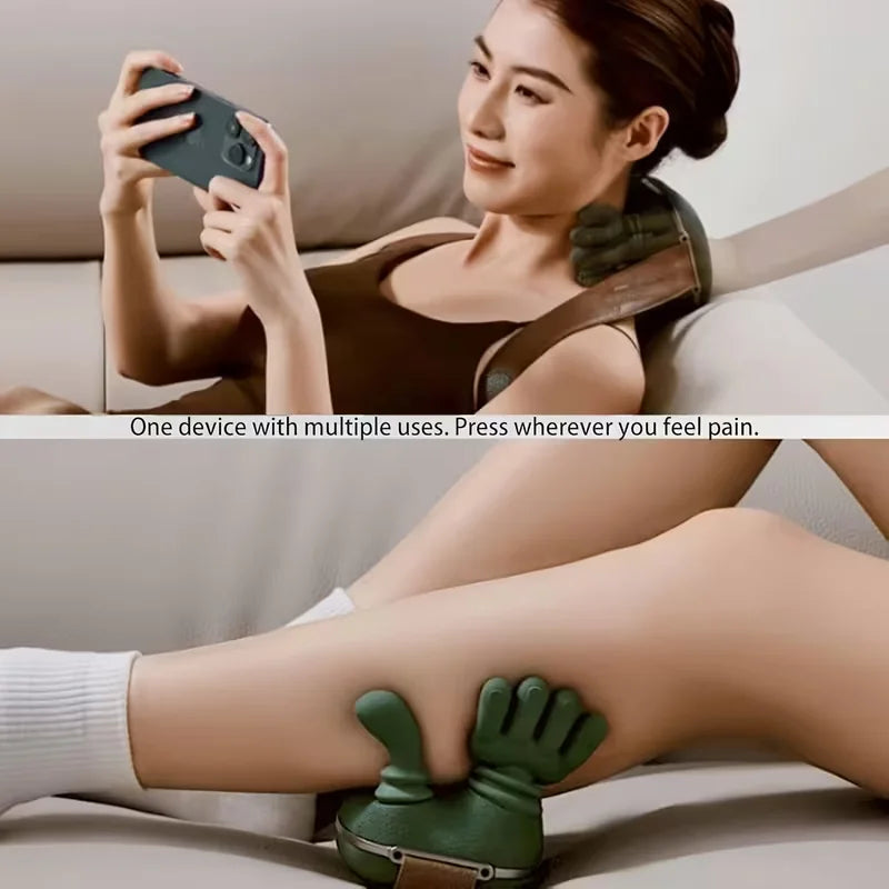 4D Bionic Finger Neck and Shoulder Massager, Trapezius Muscle Kneading Device, Brushless Motor Neck and Shoulder Leg Massager
