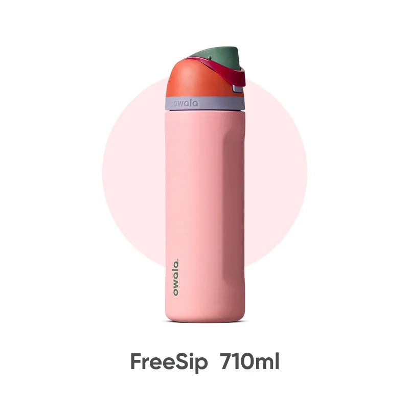 FreeSip 24oz Insulated Stainless Steel Water Bottle with Straw , BPA-Free Sports Water Bottle, Great for Travel, 710ml
