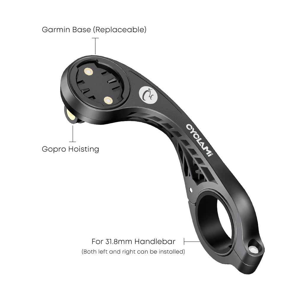 CYCLAMI S2 Bike Computer Mount Mountain Road Bicycle GPS Headlight Holder Bracket Support For GARMIN XOSS IGPSPORT Magene Coospo