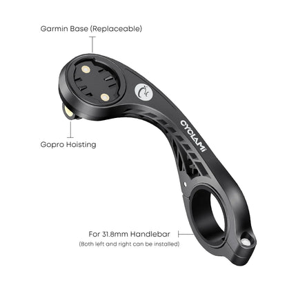 CYCLAMI S2 Bike Computer Mount Mountain Road Bicycle GPS Headlight Holder Bracket Support For GARMIN XOSS IGPSPORT Magene Coospo