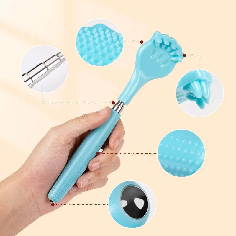 Extendable Back Scratcher Telescopic Scratching Hand Back Carding Stick Body Crab Relax Scraper for Tickle Massage Stick