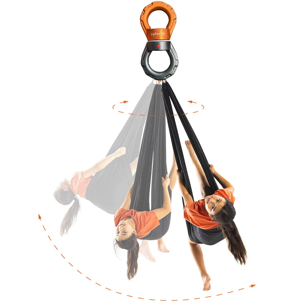 35KN Swing Swivel Aluminum Alloy Rotating Ring Aerial Yoga Hammock Rotating Connector Outdoor Rock Climbing Bearing Swivel