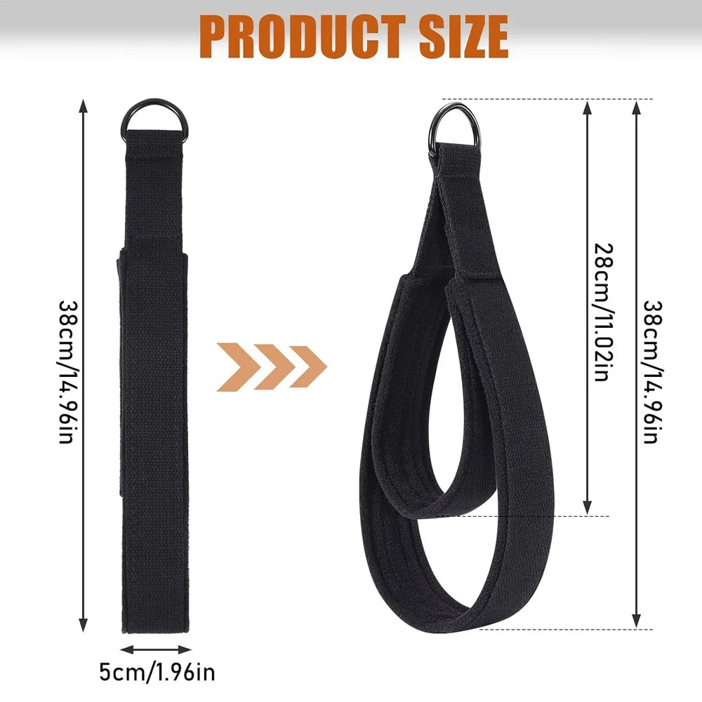1pcs  Double Loop Pilates Straps with D-Ring Loops Yoga Fitness Equipment Double Padded Hand And Feet Equipment