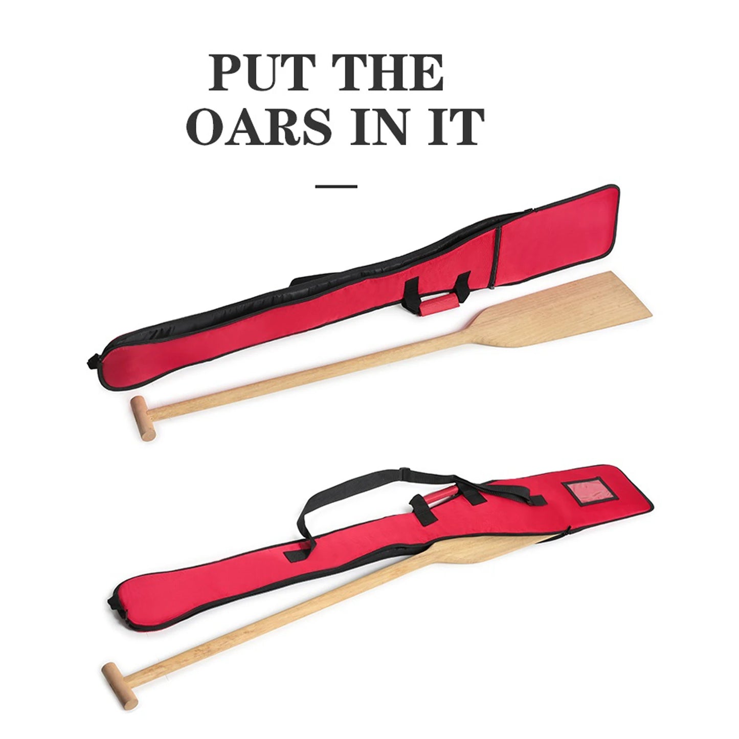 Dragon Boat Paddle Bag with Carry Handle Portable Adjustable Shoulder Strap for Canoeing Boating 131x21.5cm Oxford Cloth