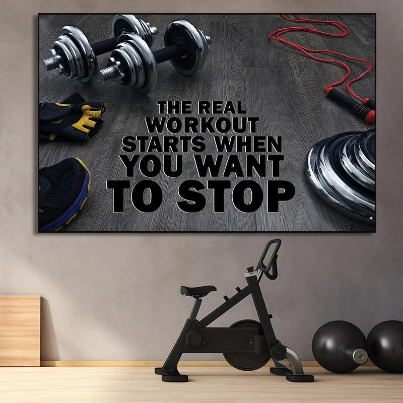 Graffiti Barbell Girl with Dumbbells Canvas Painting Print Sport  Bodybuilding Motivational Poster Wall Art Fitness Gym Decor