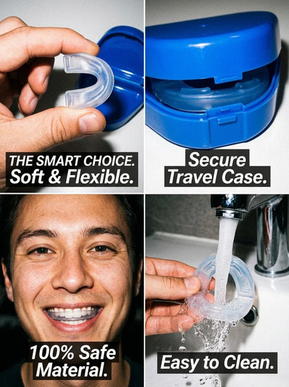 Anti Snoring Mouthpiece and Night Guard for Teeth Grinding Soft Silicone Dental Guard for Bruxism Relief