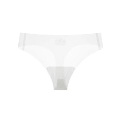 Transparent Women's Summer Ice Silk Panties Traceless Yoga Fitness Ice Silk Seamless Briefs Thong Breathable Low Waist Lady