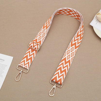 1 Piece 1.50inch Wide Adjustable Handbag Purse Strap Replacement Crossbody Shoulder Strap Geometry Pattern Jacquarded Strap