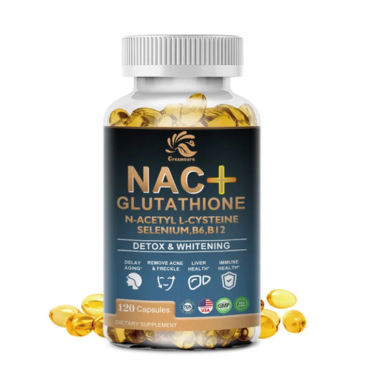 NAC Glutathione Capsules N-Acetyl Cysteine 1200 mg Support for Liver, Lung | Amino Acid, Increases Glutathione