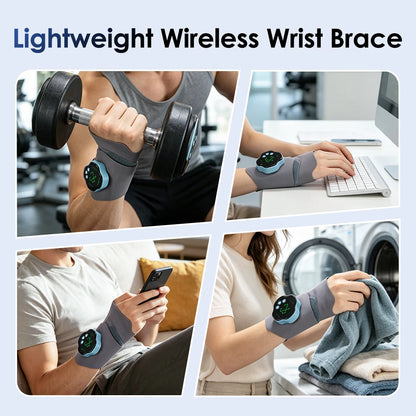 Cordless Wristband for Carpal Tunnel Muscle Fatigue Relief Belt 10 Modes 29 Levels EMS Microcurrent Wrist Guard Hand Massager