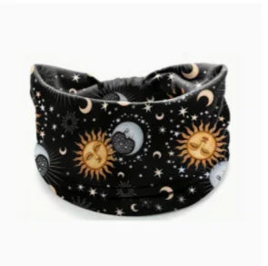 Boho Headbands for Women Knotted Wide Headwrap Turban Yoga Workout Head Bands Stretch Hiarbands Cotton Bandana Hair Accessories