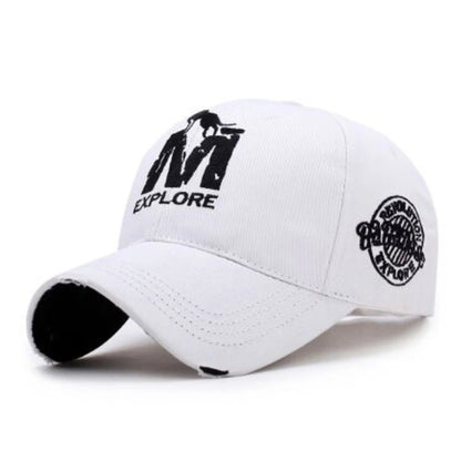 Unisex EXPLORE M Wolf Embroidery Baseball Caps Spring Autumn Outdoor Adjustable Casual Hats Sunscreen Hat Sports Cap