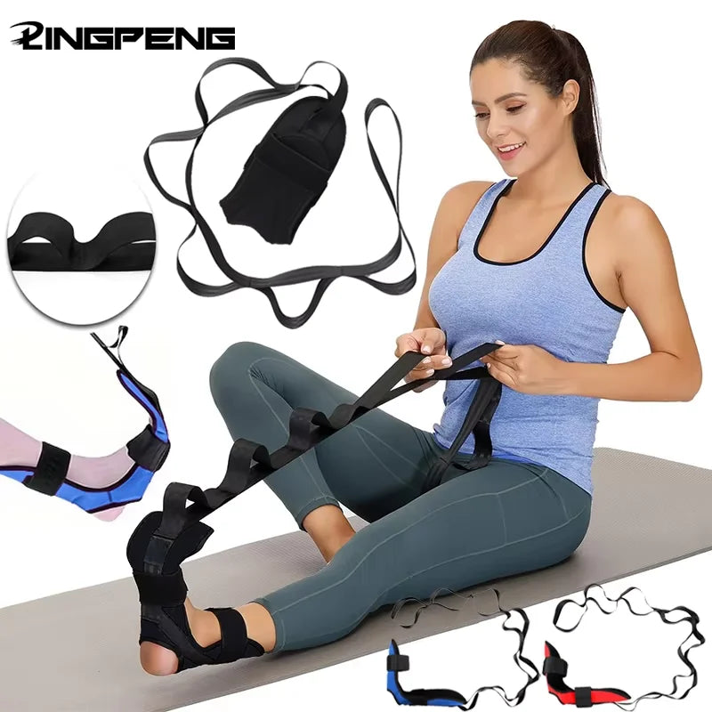 Yoga Stretching Band Segmented Adjustment Assisted With Foot Stretching Band Rehabilitation Training Leg and Foot Stretching
