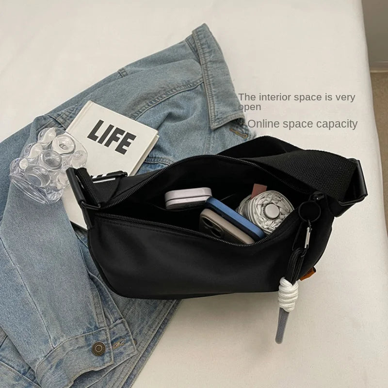 Fashion Crossbody Bag Simple Wide Shoulder Strap Design Single Shoulder Bag Original Style Commuting Dumpling Women Bag