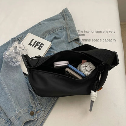 Fashion Crossbody Bag Simple Wide Shoulder Strap Design Single Shoulder Bag Original Style Commuting Dumpling Women Bag
