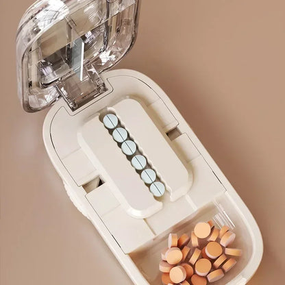 New Quartering Pill Cutter Storage Box Portable Drug Tablet Medicine Dustproof Divider Organizer Crusher 1/2 1/4Pill Cutter