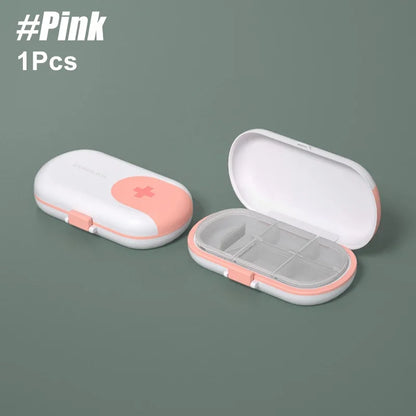 1PCS Portable Medicine Cutter 2-in-1 Pill Splitter & Case with Plastic Blade for Small or Large Pills, Travel Pill Crusher