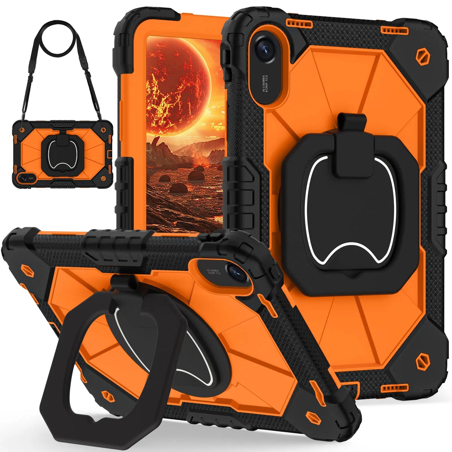 Heavy Duty Case for Xiaomi Redmi Pad 2 11 inch 2025 Shockproof Rotating Stand Cover for Redmi Pad 2 11" with Shoulder Strap