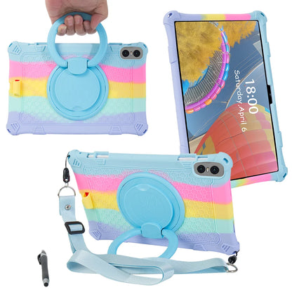 360 Rotating Case For Teclast T60 12" P50 T50 Pro 11" M50 Pro 10.1" Soft Silicone Stand Cover With Handle Grip Shoulder Strap