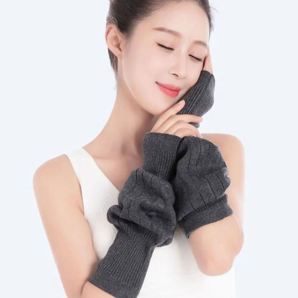 New Elastic Winter Knee Pads Plus Velvet Warm Knee Sleeve Thickened Universal Leg Sleeves Windproof Coldproof Knee Support