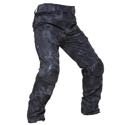 Men Combat Pants With Knee Pads Tactical Cargo Sport Long Trousers Camouflage Multicam Trekking Hunting Clothes