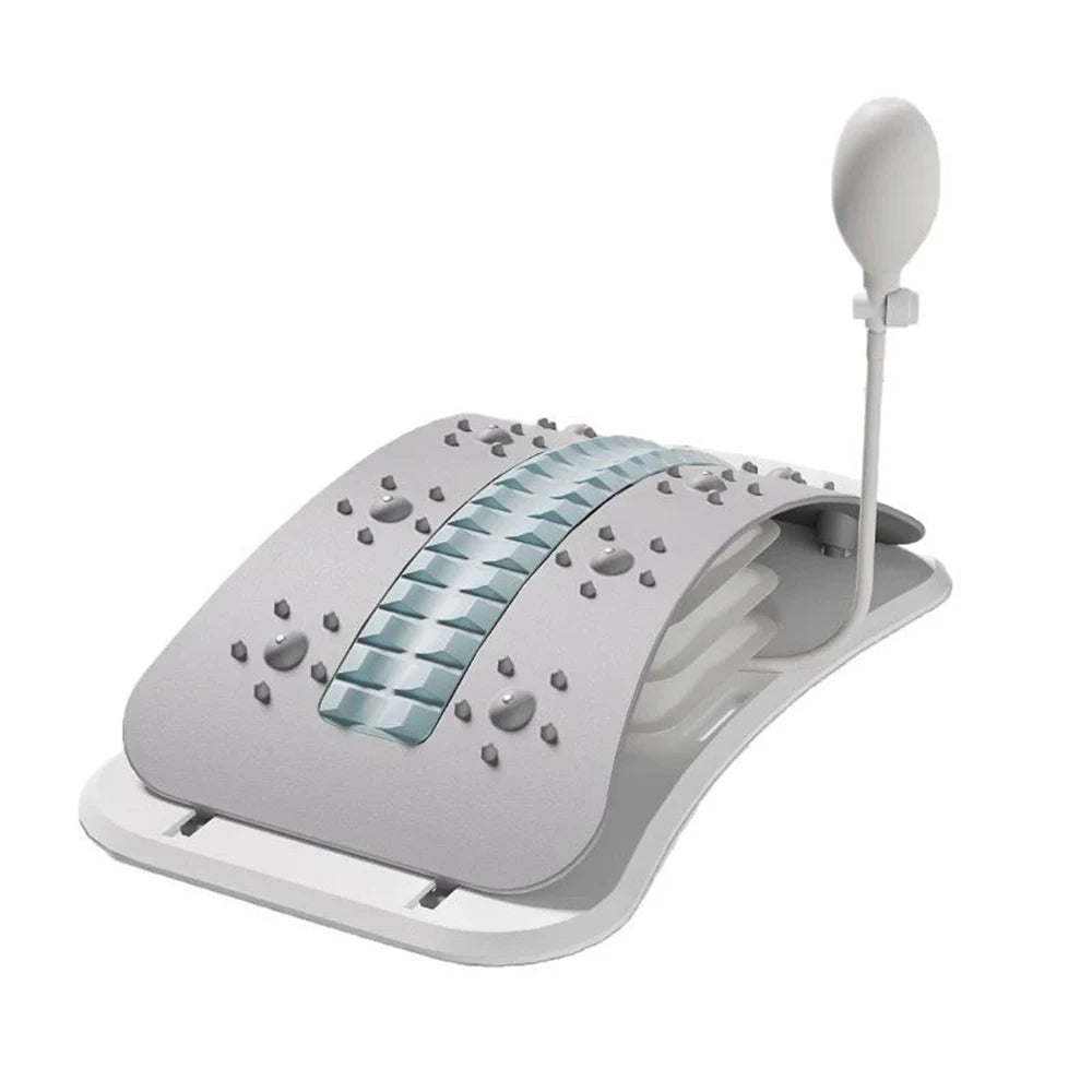 Foreverlily Adjustable Back Massager Airbag Waist Neck Support Massage Lumbar Cervical Muscle Relax Stretcher Posture Massager
