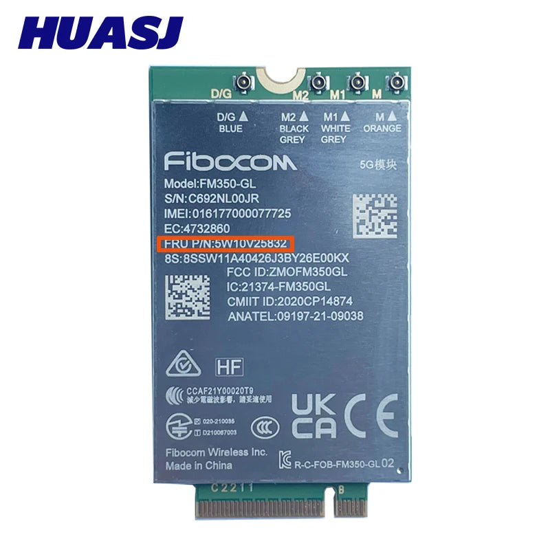 FM350-GL 5G NR M.2 Sub6 4*4 MIMO FRU 5W10V25832 For ThinkPad P1 Gen5 T14s Gen3 X13 Gen3 X1 Carbon 10th Gen X1 Yoga 7th Gen