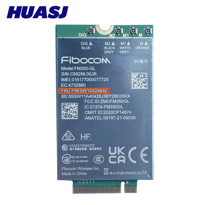 FM350-GL 5G NR M.2 Sub6 4*4 MIMO FRU 5W10V25832 For ThinkPad P1 Gen5 T14s Gen3 X13 Gen3 X1 Carbon 10th Gen X1 Yoga 7th Gen