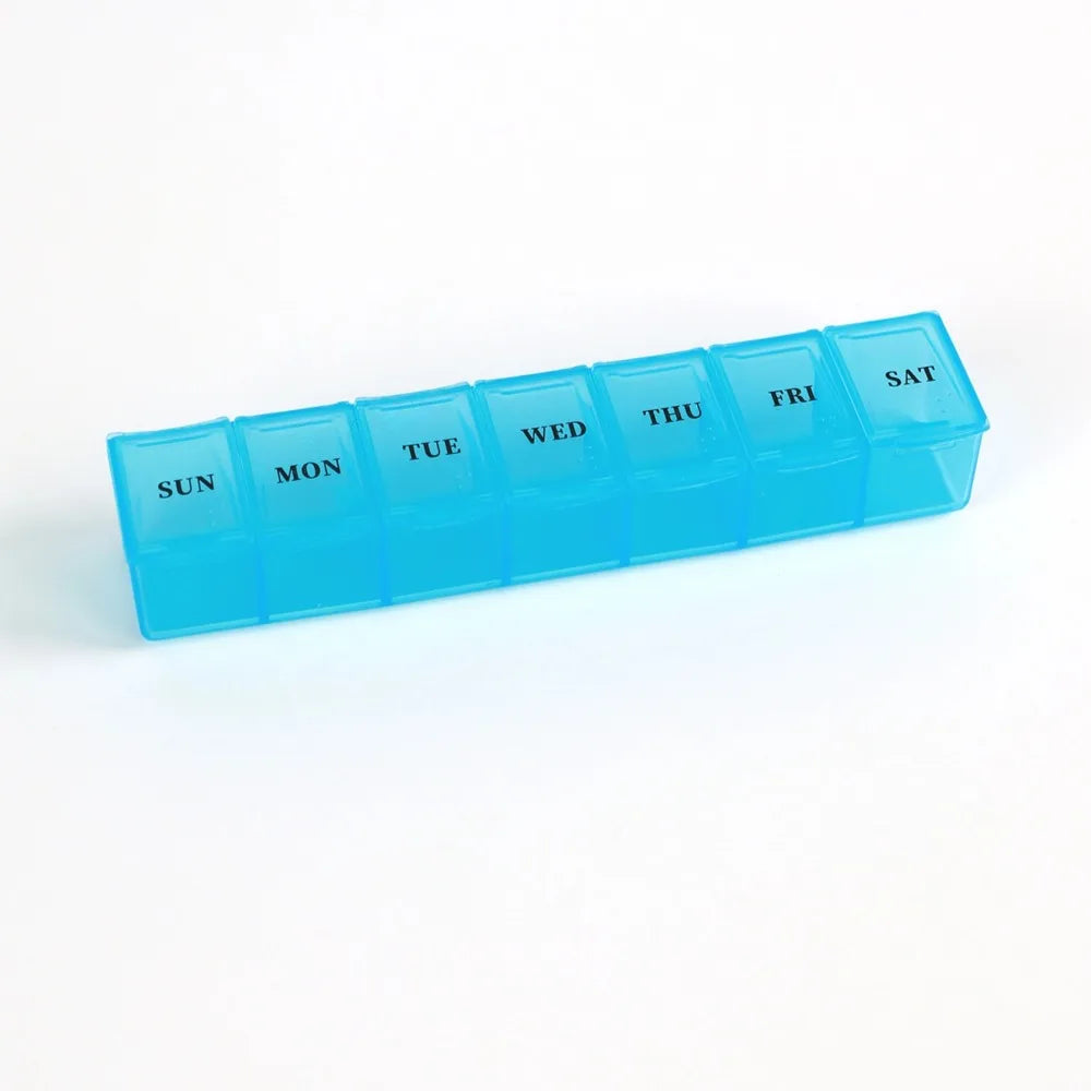 New Hot Weekly Premuim Portable 7 Grids 1 Times A Day Pill Storage Cases Box Organizer Container for Vitamins Medicine Fish Oils