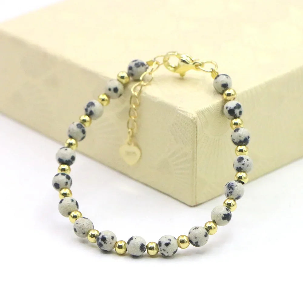 Fashion Lovely Baby Baptism Bracelet Natural Stone Crystal Lobster Clasp Parts Yoga Christmas Wedding Girls Gift Jewelry Charm