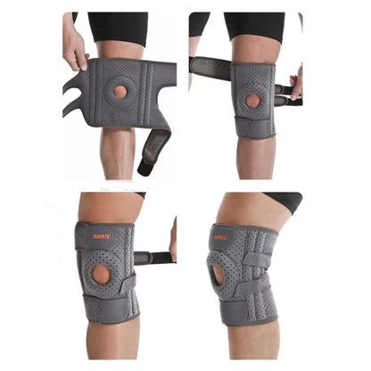 1PC Knee Pads Spring Support Thickened EVA Gasket Silicone Anti-slip Stabilize The Patella Breathable Knee Support for Running