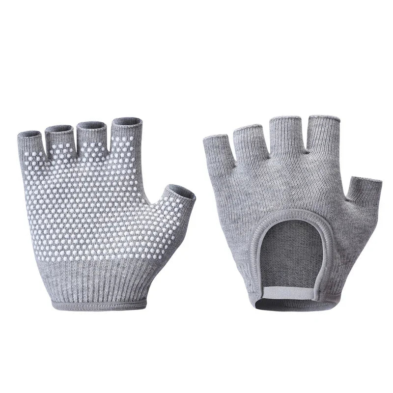 Breathable Cycling Gloves Women Fitness Gloves Gym Weightlifting Yoga Bodybuilding Training Non-slip Sports Half Finger Gloves