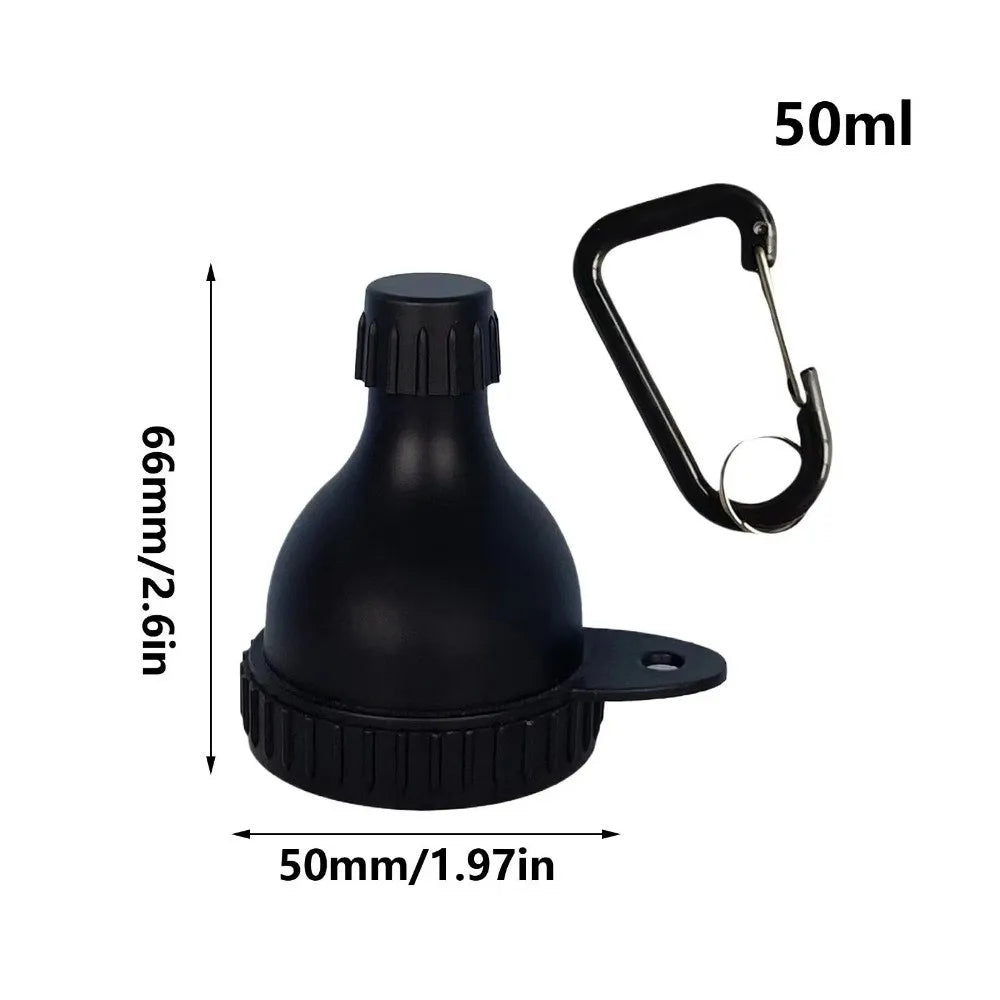 15g/50ml Protein Powder Bottle Leak Proof Reinforced Cap Medicine Box with Carabiner Health Funnel Protein Powder Container