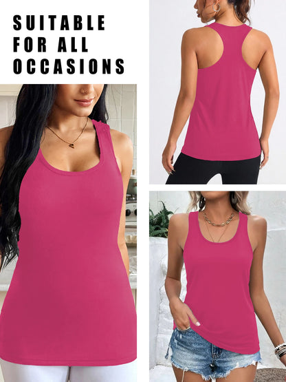 Super Soft Workout Tank Tops for Women, Moisture-Wicking Athletic Racerback Sports Tank Tops for Running Tennis Yoga